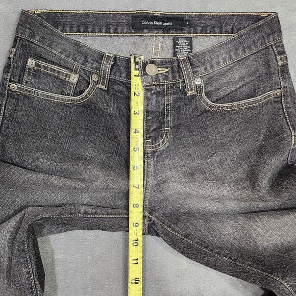 Calvin Klein Jeans Stretch Flare Distressed Black Size 4 - Picture 6 of 8